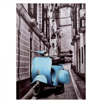 ΠΙΝΑΚΑΣ ΚΑΜΒΑΣ 50X70X2.5εκ. BLUE MOTOCYCLE HM7067