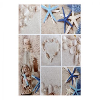 ΠΙΝΑΚΑΣ ΚΑΜΒΑΣ HM7087 BLUE STARFISH 40X60X2.5CM