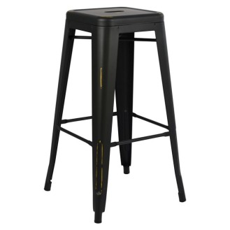 ΣΚΑΜΠΩ BAR ΜΕΤΑΛΛΙΚΟ HM0020.40 MELITA ΣΕ ΜΑΥΡΗ ΠΑΤΙΝΑ 43X43X76,5εκ