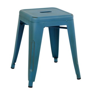 ΣΚΑΜΠΩ ΜΕΤΑΛΛΙΚΟ HM0096.88 MELITA ΣΕ ΜΠΛΕ ΠΑΤΙΝΑ 39x39x46 εκ.