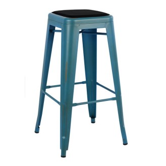 ΣΚΑΜΠΩ BAR MELITA ΜΠΛΕ ΠΑΤΙΝΑ ΚΑΙ ΚΑΘΙΣΜΑ HM8060.88 43x43x76 cm