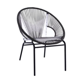 ΠΟΛΥΘΡΟΝΑ ΜΕΤΑΛΛΙΚΗ HM5498 ΜΕ WICKER ΣΕ ΛΕΥΚΟ & ΓΚΡΙ 67,5x66,5x83 cm