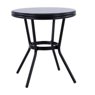 ΤΡΑΠΕΖΙ ΑΛΟΥΜΙΝΙΟΥ MOSES Φ70 BAMBOO LOOK HM5532.02 ΜΑΥΡΟ ΜΕ ΓΥΑΛΙ Φ70X76 εκ ΤΡΑΠΕΖΙ ΑΛΟΥΜΙΝΙΟΥ MOSES Φ70 BAMBOO LOOK HM5532.02 ΜΑΥΡΟ ΜΕ ΓΥΑΛΙ Φ70X76 εκ