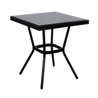 ΤΡΑΠΕΖΙ ΑΛΟΥΜΙΝΙΟΥ HARLOW 70X70X76 BAMBOO LOOK HM5568.02 ΜΑΥΡΟ ΜΕ ΓΥΑΛΙ ΤΡΑΠΕΖΙ ΑΛΟΥΜΙΝΙΟΥ HARLOW 70X70X76 BAMBOO LOOK HM5568.02 ΜΑΥΡΟ ΜΕ ΓΥΑΛΙ