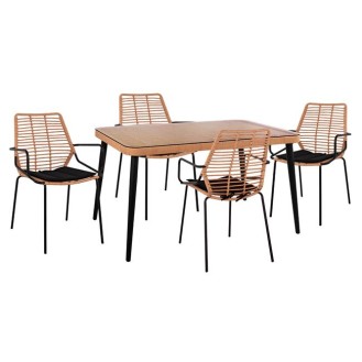 ΣΕΤ 5ΤΜΧ ALLEGRA WICKER ΜΕ ΤΡΑΠΕΖΙ 140X80Χ78Υ ΜΠΕΖ & ΜΑΥΡΟ ΧΡΩΜΑ HM10489 ΣΕΤ 5ΤΜΧ ALLEGRA WICKER ΜΕ ΤΡΑΠΕΖΙ 140X80Χ78Υ ΜΠΕΖ & ΜΑΥΡΟ ΧΡΩΜΑ HM10489