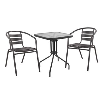 ΣΕΤ 3ΤΜΧ ΜΕ ΤΡΑΠΕΖΙ FIGO 60Χ60Χ72Υ & ΠΟΛΥΘΡΟΝΕΣ LAURA ΓΚΡΙ ΧΡΩΜΑ HM10468 ΣΕΤ 3ΤΜΧ ΜΕ ΤΡΑΠΕΖΙ FIGO 60Χ60Χ72Υ & ΠΟΛΥΘΡΟΝΕΣ LAURA ΓΚΡΙ ΧΡΩΜΑ HM10468