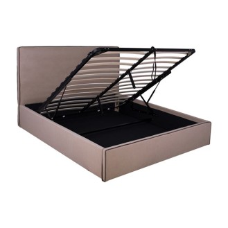 ΚΡΕΒΑΤΙ ALLIE HM584.02 160x200 εκ. ΜΕ ΑΠΟΘΗΚΕΥΤΙΚΟ ΧΩΡΟ ΜΠΕΖ ΥΦΑΣΜΑ