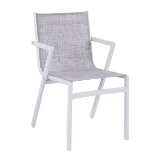 ΠΟΛΥΘΡΟΝΑ ΑΛΟΥΜΙΝΙΟΥ RAIMOND HM5699.02 ΛΕΥΚΗ ΜΕ ΓΚΡΙ TEXTILENE 50x61x84Υ εκ.