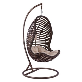 ΚΡΕΜΑΣΤΗ ΠΟΛΥΘΡΟΝΑ ΦΩΛΙΑ DILLON ΜΕ RATTAN ΚΑΦΕ HM5719.02 Φ103 x 200 εκ.