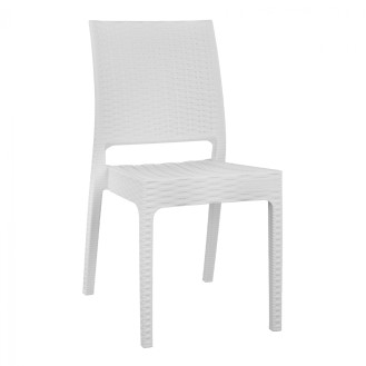 ΚΑΡΕΚΛΑ ΠΟΛΥΠΡΟΠΥΛΕΝΙΟΥ ELITE RATTAN HM5660.01 ΣΕ ΛΕΥΚΟ ΧΡΩΜΑ 44x58x88Υ εκ.