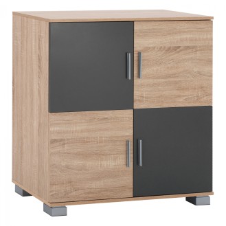ΝΤΟΥΛΑΠΙ ME 4 ΠΟΡΤΕΣ KACIA SONAMA ΓΚΡΙ HM2406.10 90x40x95 εκ.