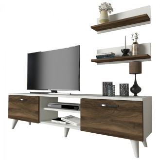ΣΥΝΘΕΤΟ ΤΗΛΕΟΡΑΣΗΣ ΚΑΡΥΔΙ -ΛΕΥΚΟ 150x29,5x40,6 εκ.HM8910.01