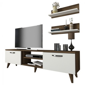 ΣΥΝΘΕΤΟ ΤΗΛΕΟΡΑΣΗΣ ΚΑΡΥΔΙ -ΛΕΥΚΟ 150x29,5x40,6 εκ.HM8910.02