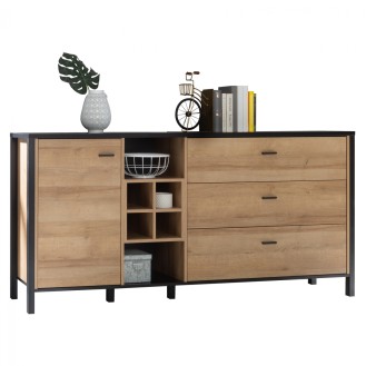ΜΠΟΥΦΕΣ ΜΕΛΑΜΙΝΗΣ HAWK HM8817 ΜΑΥΡΟ ΦΥΣΙΚΟ 186,3x40,2x85,1 εκ.