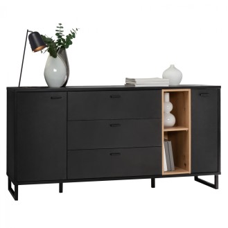 ΜΠΟΥΦΕΣ ΜΕΛΑΜΙΝΗΣ LUCA HM8829 ΜΑΥΡΟ ΦΥΣΙΚΟ 174,2x41,5x84 εκ.