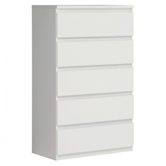 ΣΥΡΤΑΡΙΕΡΑ BRANCO HM8834.02 ΜΕ 5 ΣΥΡΤΑΡΙΑ ΛΕΥΚΗ 77,2x42,2x128,1 εκ.