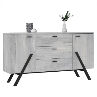 ΜΠΟΥΦΕΣ ΜΕΛΑΜΙΝΗΣ OTTO HM8813 ΣΤΑΧΤΙ ΜΑΥΡΟ 159x39x65 εκ.
