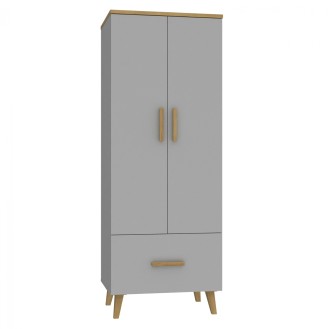 ΒΡΕΦΙΚΗ ΝΤΟΥΛΑΠΑ BAMBINI HM8843 ΑΝΟΙΧΤΟ ΓΚΡΙ ΦΥΣΙΚΟ 69,9x52,6x184,8 εκ.