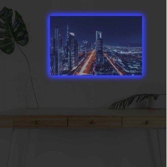 ΠΙΝΑΚΑΣ ΜΕ LED ΝΥΧΤΕΡΙΝΗ ΠΟΛΗ 70x45 HM7338