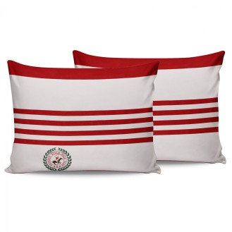 ΖΕΥΓΟΣ ΜΑΞΙΛΑΡΟΘΗΚΕΣ 2ΤΜΧ BEVERLY HILLS POLO CLUB HM12007 ΛΕΥΚΟ ΚΟΚΚΙΝΟ 50x70 εκ. 176BHP0121