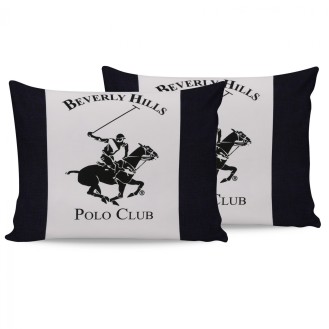 ΖΕΥΓΟΣ ΜΑΞΙΛΑΡΟΘΗΚΕΣ 2ΤΜΧ BEVERLY HILLS POLO CLUB HM12011 ΜΠΛΕ ΛΕΥΚΟ 50x70 εκ. 176BHP0120