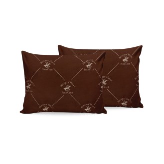 ΖΕΥΓΟΣ ΜΑΞΙΛΑΡΟΘΗΚΕΣ 2ΤΜΧ BEVERLY HILLS POLO CLUB HM12009 ΚΑΦΕ ΜΠΕΖ 50x70 εκ. 176BHP0102