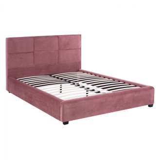 ΚΡΕΒΑΤΙ BRILEY 150X200 ΒΕΛΟΥΔΟ ΣΑΠΙΟ ΜΗΛΟ HM555.12
