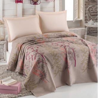 ΚΟΥΒΕΡΤΑ ΔΙΠΛΗ ΠΙΚΕ HM12138 ΜΠΕΖ FLORAL 200x235 εκ. ΚΟΥΒΕΡΤΑ ΔΙΠΛΗ ΠΙΚΕ HM12138 ΜΠΕΖ FLORAL 200x235 εκ.
