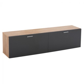 ΝΤΟΥΛΑΠΙ ΤΟΙΧΟΥ JADEY HM2405.10 SONAMA ΓΚΡΙ 180x24x37 εκ.