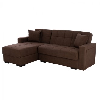 ΓΩΝΙΑΚΟΣ ΚΑΝΑΠΕΣ CAIDEN HM3190.02 ΚΑΦΕ 224x152x80 εκ.