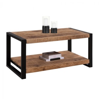 ΤΡΑΠΕΖΙ ΣΑΛΟΝΙΟΥ HM8486.11 ΑΠΟ ΜΑΣΙΦ ΞΥΛΟ MANGO 100x45x45,5Υ εκ.