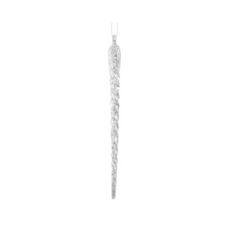 Στολίδι χιόνι με γκλίτερ dia2.50-H28.00cm Τεμάχιο 