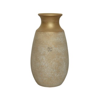 Βάζο χρυσο / τερακότα L22.00-W22.00-H40.00cm Τεμάχιο 